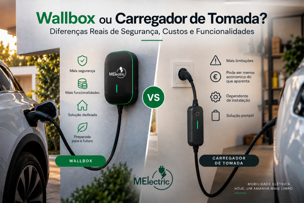 Wallbox ou carregador de tomada para veículo elétrico